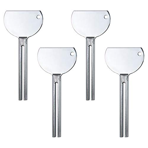 AUEAR, Stainless Steel Toothpaste Tube Squeezers Key Silver for Home Hair Dye (Set of 4) - color: Silver