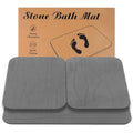 Stone Bath Mat, Set of 3,Diatomaceous Earth Shower Mat, Non-Slip Super Absorbent Quick Drying Bath Mat for Bathroom Floor, Grey - color: Dark Grey Set of 3