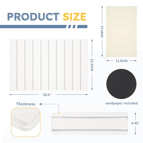 Large Foldable Stone Bath Mat,Diatomaceous Earth with Non-Slip and Super Absorbent, Dry Mat with Quick Dry for Bathroom,Easy to Clean（23.6" Lx15.35 W,White） - color: White