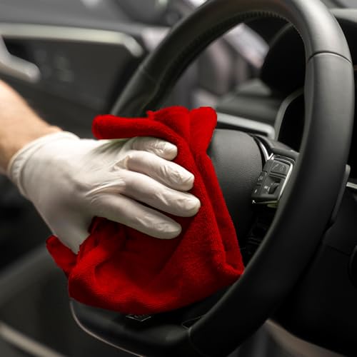 GOLD TEXTILES Luxury Wash Cloths Set of 12, Red (13x13 Inches) 100% Ring Spun Cotton, Premium Feel with High Absorbancy Ideal Washcloths for Bathroom,Salon, Spa and Gym - color: Red, size: 12 Pack 13x13