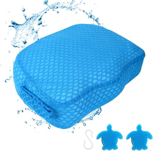 Hot Tub Booster Seat, Weighted SPA Booster Seat Cushion for Adults, 3D Air Mesh Inflatable Hot Tub Seat Accssories with Non-Slip Micro Dot Bottom,Indoor or Outdoor Hot Tub Pillow - style: 1 Pack-Blue