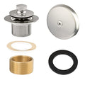 Artiwell Push & Lock Tub Trim Set with Single-Hole Overflow Faceplate, Bathtub Conversion Kit Assembly with Conversion Bar, Universal Fine/Coarse Thread, No Putty Installation (Brushed Nickel) - color: Brushed Nickel