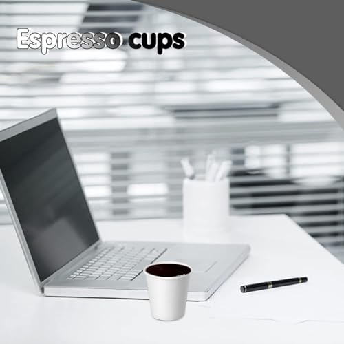3 oz 50 Pack Disposable Cups, Small Paper Cups Mouthwash Cups, Espresso Disposable Cup for Bathroom, Snack, Espresso, Mouthwash (White) - color: White, size: 50 Count
