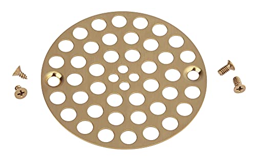 Artiwell 4’’ Shower Strainer Drain Trim Set, Solid Brass Screw-in Shower Strainer Drain Cover, Replacement Strainer Grid by Artiwell, Machine & Self-Tapping Screws Included (Champagne Bronze) - color: Champagne Bronze