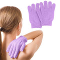 Exfoliating Glove 2PCS Use Quality Loofah Sponge Exfoliating Body Scrubber Deep Cleansing Removes Dead Skin for Both Women and Men (Purple Red) - color: A8-purple Red