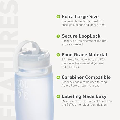 humangear GoToob+ (XL) | Refillable Silicone Travel Bottle | Locking Lid | Food-Safe Material | Green, XL (6 fl.oz.; 177ml) - color: Green, size: 6 Ounces