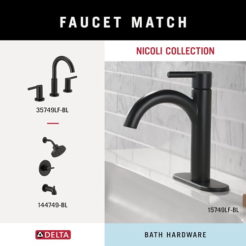 Delta Pivoting Toilet Paper Holder | Matte Black | Wall Mount | Nicoli Bathroom Accessories - color: Matte Black