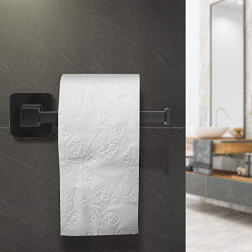 Bathroom Hardware Set 4 Pieces,Stainless Steel Matte Black Towel Bar Set, Includes 24In Towel Bar, Towel Ring, Robe Towel Hooks,Toilet Paper Holder, Bathroom Towel Rack Set - color: Black, size: 24Inch