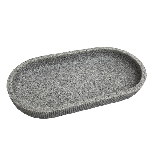 Soap Dispenser Tray for Bathroom Sink,7.4″ Small Lotion Bottle Organizer Tray for Kitchen Sink.Gray Tray for Bathroom/Kitchen Countertop. - color: Tray-grey