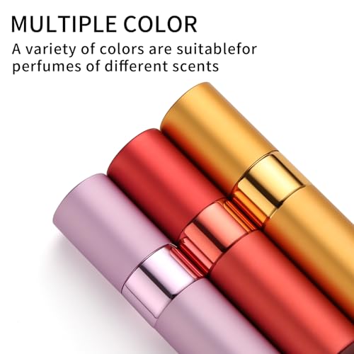 Perfume Travel Refillable Atomizer 8ML (3PCS) - Empty Cologne Spray Bottle, Portable & Leakproof Sprayer for Travel (golden, pink, red) - color: golden, pink, red