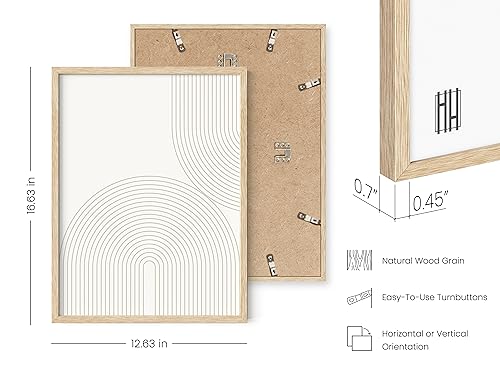 HAUS AND HUES Boho Wall Art - Set of 3 Frameable Mid Century Modern for Living Room, Minimalist Beige Art, Line Decor, Light Arches Poster with Beige Frame, 12x16 - color: Neutral Double Arch, size: 12"L x 16"W, style: Beige Framed