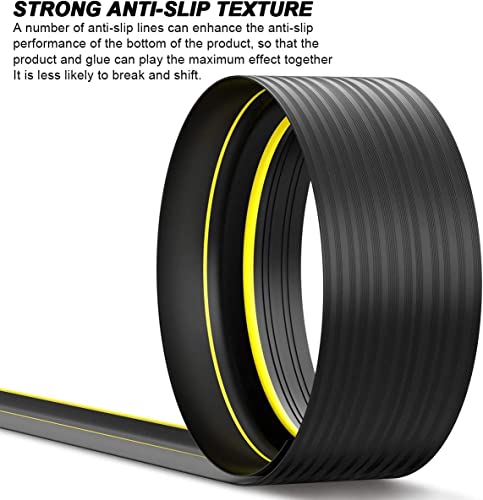 Jin&Bao Universal Garage Door Threshold Seal Strip 20FT Kit, Bottom Waterproof Rubber Weather Stripping Replacement（Gray, 2 Adhesive） - color: Gray, size: 20 Feet