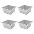 Leyso Stainless Steel Floor Sink Top Hang Basket Strainer Sink Drain Cover 10” x 10” x 4-3/4” for Kitchen, Restaurant, Bar, Buffet (4-3/4"H SS x 4) - style: 4-3/4"H SS x 4