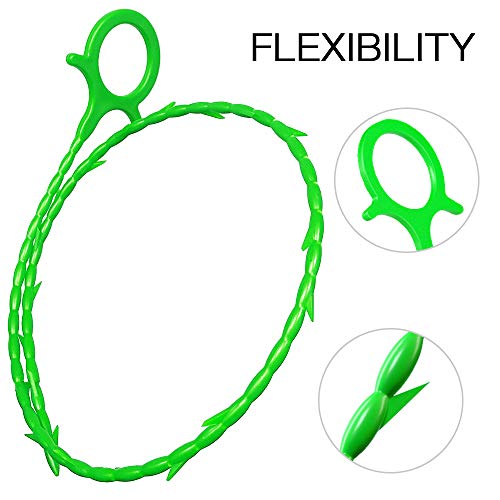 5 in 1 Compatible for Drain Snake Hair Drain with 5 Packs Drain Auger Clog Remover Cleaning Tool (Green)