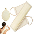 2 Pack Bath Set Natural Loofah Exfoliating Body & Back Scrubber for Bath Shower,Organic Luffa Body Scrubber for Men and Women,Loofah Sponge to Clean Your Back Deeply (Beige)