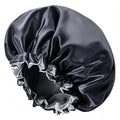 Shower Cap for Men, Waterproof Bath Shower Caps Double Layer Reusable Reusable Satin Bonnets Adjustable Elastic Bathing Hair Cap for Men Women