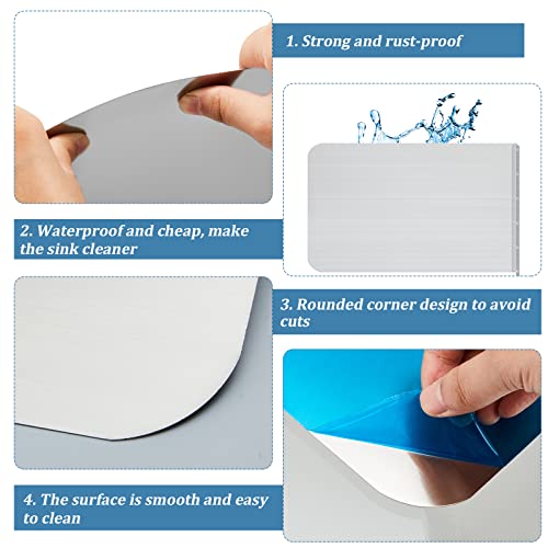 Amylove 26 x 12 Inch Stainless Steel Splash Guard Stainless Steel Wall Mount Guard with Screws Screws for Bathroom Sink Side Sink Splash Prep Sinks Protector for Commercial Kitchen Restaurant - size: 26 x 12 Inch