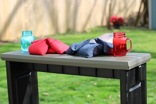 Single Bar Set Includes 2 Barstools Deep Grey Top & Black Base Ideal for Patio Hot Tub Area Backyard Durable WeatherResistant Design Easy Nohardware Assembly Proudly Made in USA - color: Black/Deep Grey, size: Single Bar with 2 Barstools