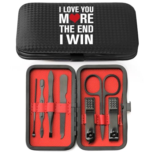 Valentines Couple Gifts,Christmas Couples Unique Gifts for Him Her Meaningful Presents from Boyfriend Girlfriend Valentines Day Birthday Gift Stocking Stuffers,Nail Clippers Manicure Kit for Women Men - color: Black Couple