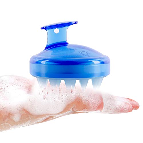 INVODA 3PCS Scalp Massager Shampoo Brush Soft Silicone Bristles for Dandruff Removal & Hair Growth, Waterproof Wet/Dry Use, Men, Women & Pets - color: Green+blue+purple 3pcs
