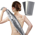 ARCH&M Exfoliating Washcloth, 3 Pack, Gray Black Off-White | Japanese Body Scrubber, Long Nylon Towel for Back, Korean Exfoliation, Daily Use, For Glowing Skin - style: Gray Black Off-White