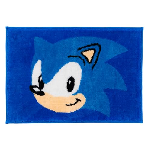 Sega Sonic The Hedgehog Gamer Kids Non Slip Poly Knit Plush Bathroom Mat Rug (Officially Licensed Product) By Franco - color: Sonic the Hedgehog