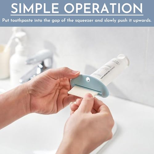 20pcs Plastic Toothpaste Squeezer 4-Color Toothpaste Tube Squeezer Cute Plastic Tube Squeezer Bracket, Multi Functional Toothpaste Squeezer, Used for Squeezing Residual Cleansing Milk Cosmetics
