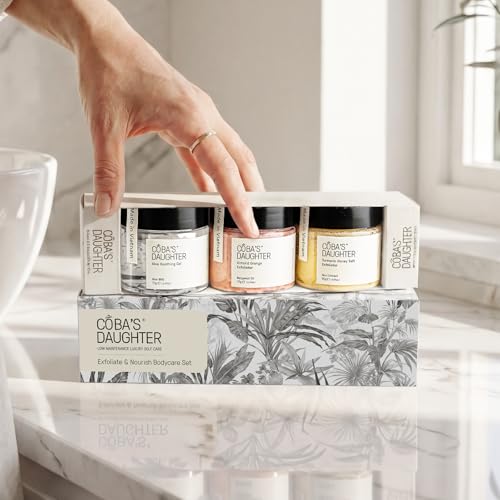 COBA'S DAUGHTER Luxury Mini Spa Gift Set for Women – 3-Piece Body Care | Birthday & Mother's Day gift for her | Honey Turmeric, Almond Orange & Aloe Vera | Travel-size Self Care - style: Mini Ritual Set