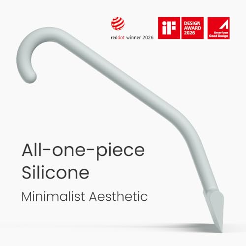 dancemoon JustHang Shower Squeegee for Glass Doors, All-One-Piece Award-Winning Silicone Squeegee with Built-in Hook for Bathroom, Window, Mirror, Tile Wall,Car, Streak-Free Cleaner,10-Inch Sage Green - color: Sage Green, size: 10 Inches