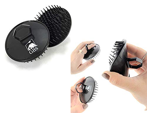 G.B.S Easy to Hold Hair Scalp Shampoo Brush Scrubber, 4 Black, 4 Red, Pack of 8 - color: 4red/4blk