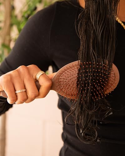 FRAMAR Chocolate Hair Brush Detangler – Wet Hair Brushes For Women, Womens Hair Brush, Hair Accessories, Hairbrush For Women, Cepillos Para Cabello, Reduces Breakage – Detangle Brush - color: Chocolate