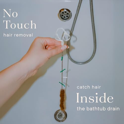 DrainWig Bathtub Drain Hair Catcher – Disposable Bathroom Hair Trap, Easy to Install in Bathtub Drain, Helps Prevent Clogs – As Seen on Shark Tank - Bathtub Accessories - Bathtub (2-Pack) - color: White Bathtub, size: 2 Count