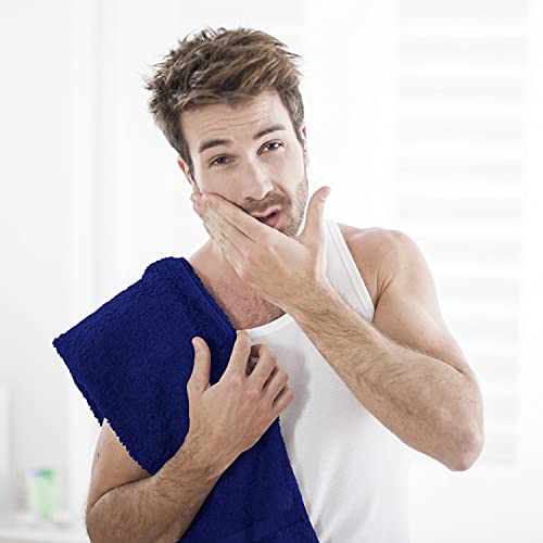 Utopia Towels, Salon Towel, Pack of 24, Not Bleach Proof, 16 by 27 Inches, Highly Absorbent Cotton Towels for Hand, Gym, Beauty, Spa, and Home Hair Care, Royal Blue - color: Royal Blue, size: 24 Pack