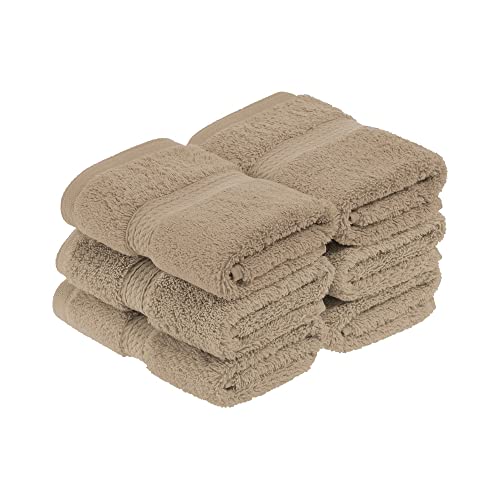 Superior Egyptian Cotton Plush & Absorbent, Face Towel Set of 6, Latte | Quick Dry, Soft Luxury Towel Set, Bath Essentials for Bathroom, Guest Bath, Spa, 2 Piece Face, Madeline Towels - color: Latte, size: Face Towel 6-Pack