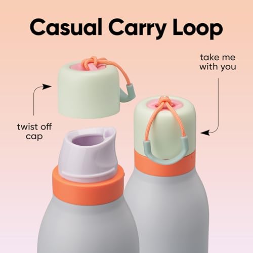 Owala FreeSip Twist Insulated Stainless Steel Water Bottle with Straw for Sports and Travel, BPA-Free, 24-oz, Beach House - color: Beach House, size: 24 Ounces