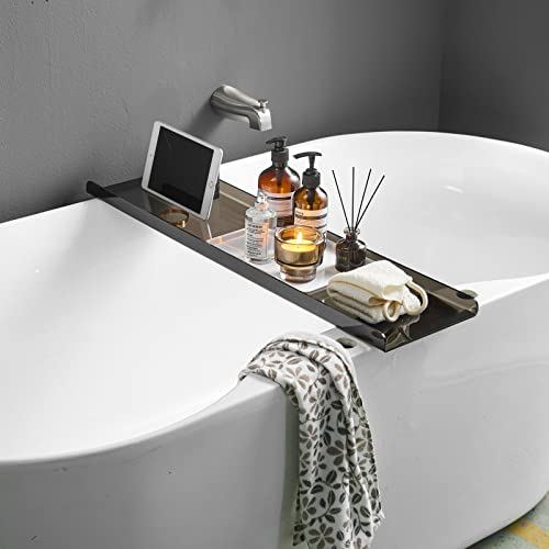 Bathtub Tray Over Bathtub Racks Bath Caddy for The Elegant Tub Bathroom Caddy fits All bathtubs - color: Black