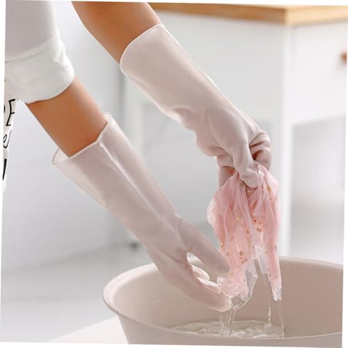 SUPVOX Household Cleaning Gloves 4-pair Set Size L Waterproof Plastic Steel Protective Kitchen Gloves Non-slip for Home and Toilet Cleaning Tasks