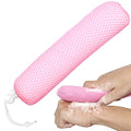 Bath Brush Head with Sponge,Back Scrubber Bath Mesh Bath Body Brush Head for Elderly Aid Bathing and Shower (Pink Head) - size: Pink (Head Only)