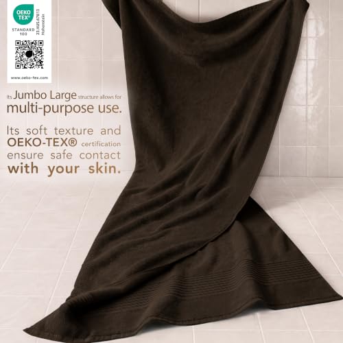 Cotton Paradise 100% Cotton Turkish Towel Set, Soft Absorbent Quick Dry, 2 Piece 35x70 Bath Sheet Set, Chocolate Brown - color: Chocolate Brown, size: 2 PC SET (35x70")