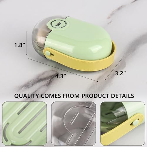 Tbestmax 2 Pack Travel Soap Case, Soap Container with Lid, Portable Bar Soap Holder & Soap Dish with Silicone Handle for Shower, Gym, Camping Essentials, Hiking, Travel Accessories -Green - color: Green