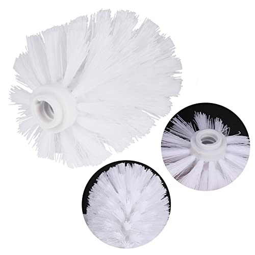 EKDJKK 2PCS Toilet Bowl Brush Replacement Head, Toilet Brush Head Replacement with Durable Stiff Bristles, Cleaning Tool for Home Hotel Bathroom (White) - color: White