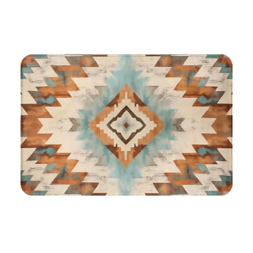 Bath Mat Cowhide Print Western Quick Dry Bathroom Rugs Non Slip Absorbent Shower Flannel Rug Floor Mat for Bathroom,Bathtub,Sink,Bedroom,16"X24" - color: Cay16