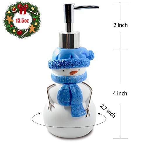 Christmas Bathroom Accessories Snowman Bath Set with Soap Dispenser,Toothbrush Holder, Bath Tumbler and Snow Soap Tray White - style: Snowman Design