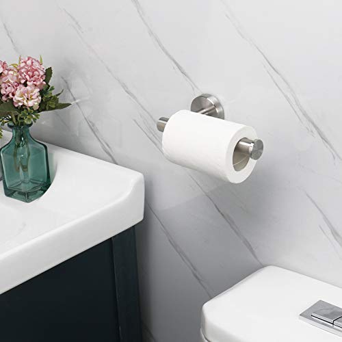 NearMoon Bathroom Toilet Paper Holder, Premium SUS304 Stainless Steel Rustproof Wall Mounted Toilet Roll Holder for Bathroom, Kitchen (1 Pack, Brushed Nickel) - color: Brushed Nickel