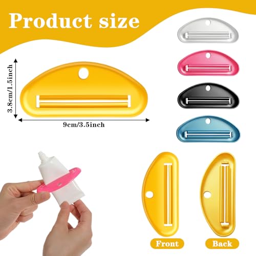 5 Pcs Toothpaste Roller,Toothpastes Clip Toothpaste Tube Squeezer Plastic Tube Squeezers Tool Roller Tooth Paste Dispenser for Bathroom (5 Colors)