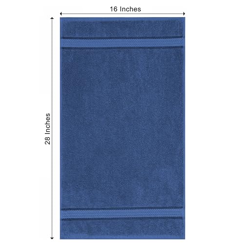 COTTON CRAFT Ultra Soft Hand Towels - 6 Pack Luxury Hand Towels - 100% Cotton Plush Absorbent 580 GSM Large Towel - Quick Dry Durable Machine Washable - Bathroom Kitchen Gym Spa - 16 x 28 - Blue - color: Blue, size: 6 Pack Hand Towels