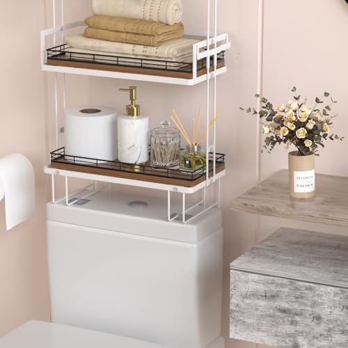 Oak Bathroom Toilet Tank Tray, 13" Wood Back of Toilet Paper Storage Tank Topper Basket, Vanity Tray for Perfume Makeup Candle Toiletry Organizer for Kitchen Coffee Table Walnut Tray Decor - color: Walnut, size: 13" x 6.5" x 1.5"