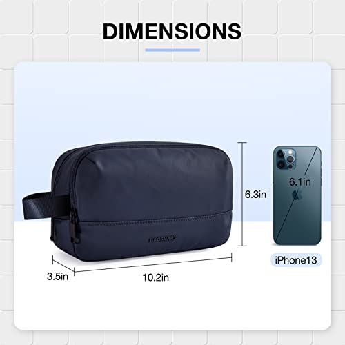 BAGSMART Travel Toiletry Bag for Men, Dopp Kit Water Resistant Shaving Bag for Toiletries Accessories, Navy-Medium - color: Navy, size: Medium