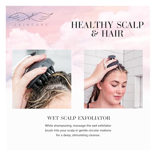 SERAPHIC SKINCARE Scalp Scrubber & Wet Brush – BPA-Free Silicone Bristles & Wheat Straw Handle – Scalp Massager for Hair Growth, Deep Cleansing & Dandruff Removal for All Hair Types - style: Scalp Massager
