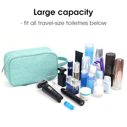 Narwey Travel Toiletry Bag for Women Traveling Dopp Kit Makeup bag Organizer for Toiletries Accessories Cosmetics (Mint Green) - color: A-Mint Green